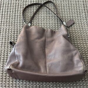 Coach Grey Leather Hobo Bag